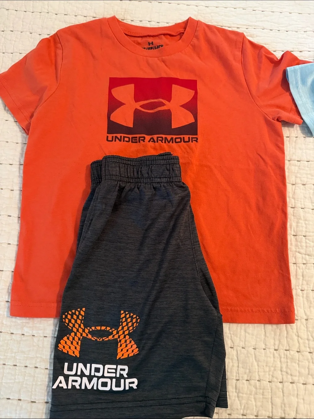 Lot of 2 boys under armour athletic sets